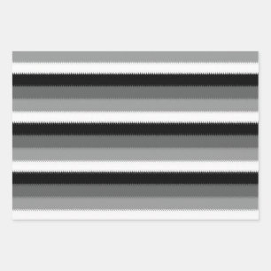 Black Grey Gray Ash white Stripe Wrapping Paper Sheet