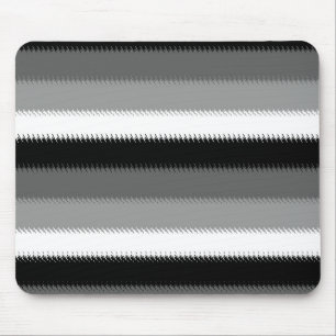 Black Grey Grey Ash white Stripe Mouse Pad