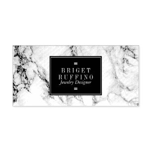 Black & Grey Marble Jewellery Designer Self-inking Stamp