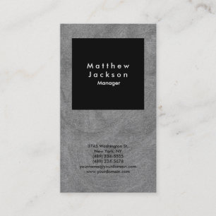 Black & Grey Modern Plain Professional Business Card