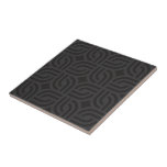 Black grey ornament patterns antique design tile<br><div class="desc">Black ornament patterns antique design on a dark-grey background. An elegant monochromatic pattern for a home decor collection.</div>