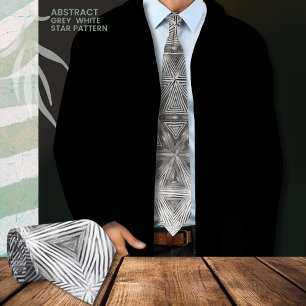 Black Grey Pattern Neck Tie