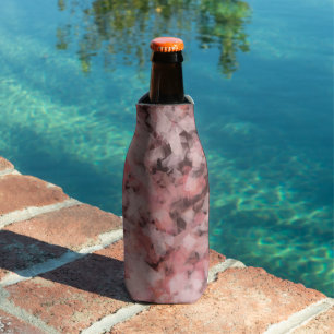 Black Grey Pink White Modern Geometric Abstract Bottle Cooler