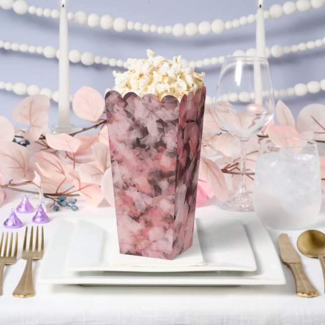 Black Grey Pink White Modern Geometric Abstract Favour Box (Wedding)