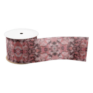 Black Grey Pink White Modern Geometric Abstract Satin Ribbon