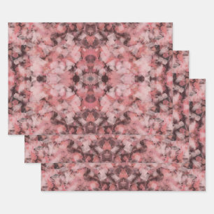 Black Grey Pink White Modern Geometric Abstract Wrapping Paper Sheet