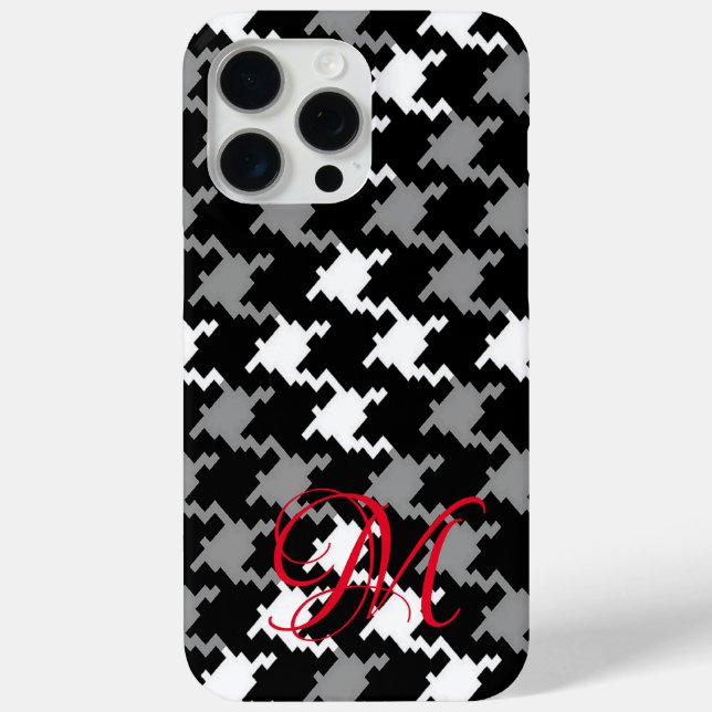 Black & Grey Plaid iPhone / iPad case (Back)