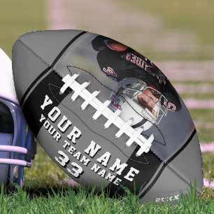 Black Grey Player Name Number Team Photo Football
