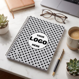 Black & Grey Polka Dot Custom 2027 Business Planner