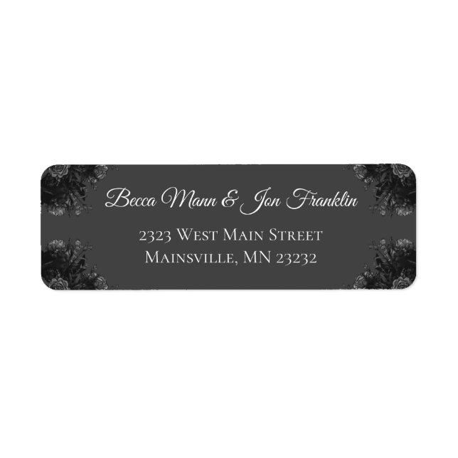 Black Grey Roses Gothic Wedding (Front)