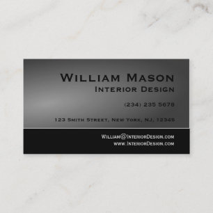 Black & Grey Simple Design Business Card