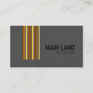 Black Grey Striped Modern Simple Professional Business Card