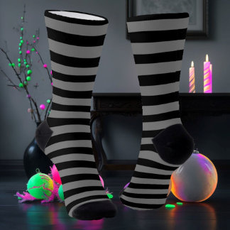 Black & Grey Striped Socks