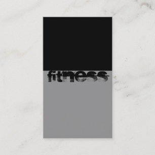 Black Grey Stripes Fitness Sport Business Card