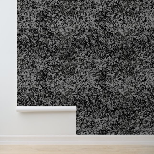 Black Grey Texture Granite Wallpaper (Application)