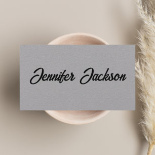 Black & Grey Typography Minimal Neutral Minimal  Business Card