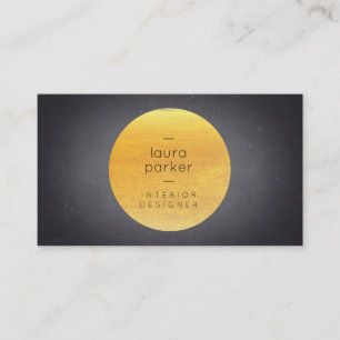 Black Grey Watercolor Splatter Chalkboard Teacher Business Card