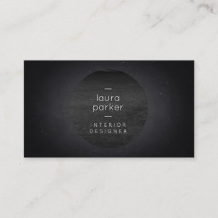 Black Grey Watercolor Splatter Chalkboard Teacher Business Card