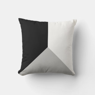 Black Grey & White Abstract Geometric Shape Cushion