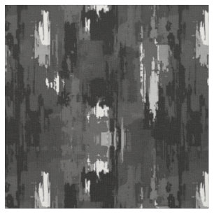 Black / Grey / White Abstract Paint Fabric