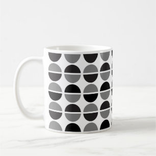 Black Grey White Polka Dots Mug for coffee & tea