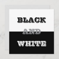 Black Grey White Text And Solid Colours Design