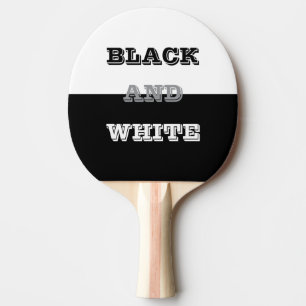 Black Grey White Text And Solid Colours Design Ping Pong Paddle