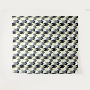 Black , grey, yellow chevron tapestry