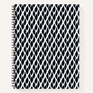 Black Grid Pattern  Notebook