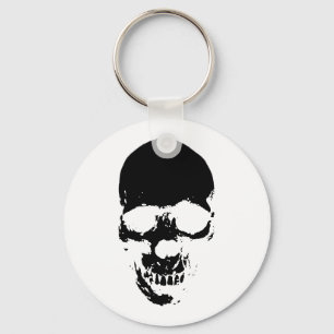 Black Grim Reaper Skull Key Ring