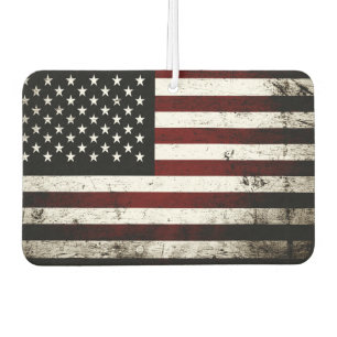 Black Grunge American Flag Car Air Freshener