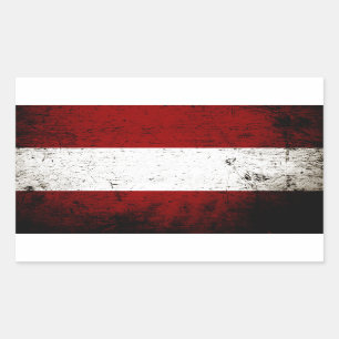 Black Grunge Austria Flag Rectangular Sticker