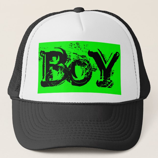 black grunge BOY lettering | Trucker Hat (Front)