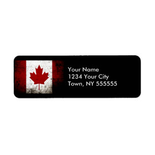 Black Grunge Canada Flag