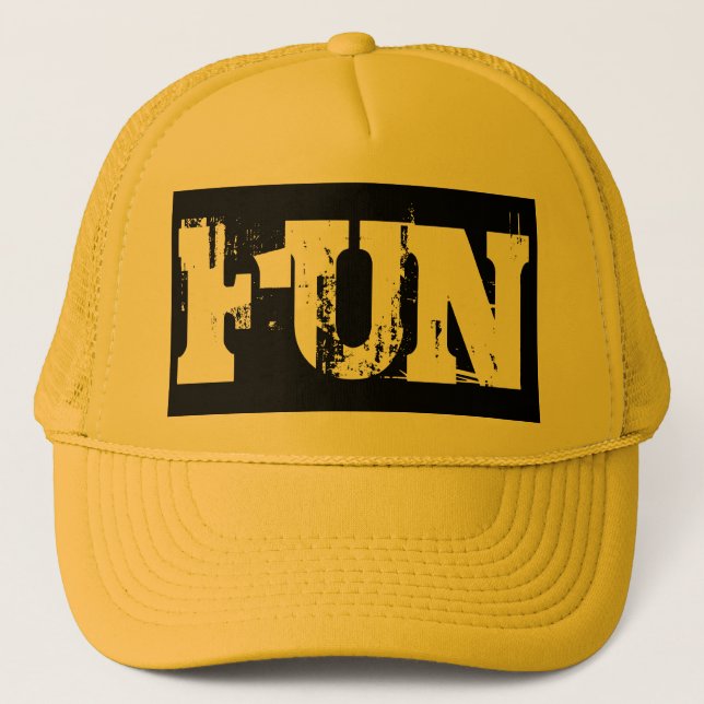 black grunge FUN lettering | Trucker Hat (Front)