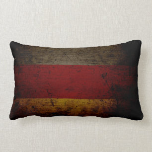 Black Grunge Germany Flag 2 Lumbar Cushion