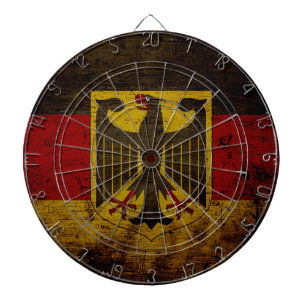 Black Grunge Germany Flag Dartboard