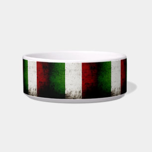 Black Grunge Italy Flag Bowl