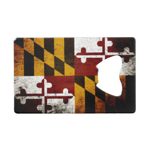 Black Grunge Maryland State Flag