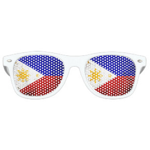 Black Grunge Philippines Flag 2 Retro Sunglasses