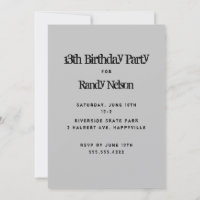 Black Grunge Sons Boys Teens Birthday
