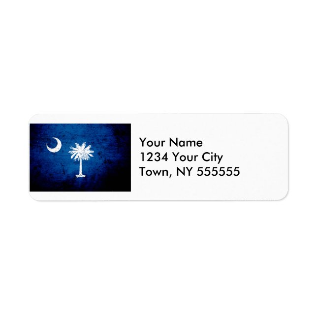 Black Grunge South Carolina State Flag (Front)