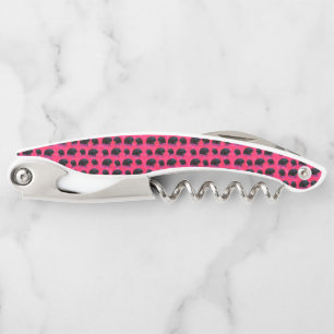 Black Guinea Pigs On Pretty Pink Roses Corkscrew