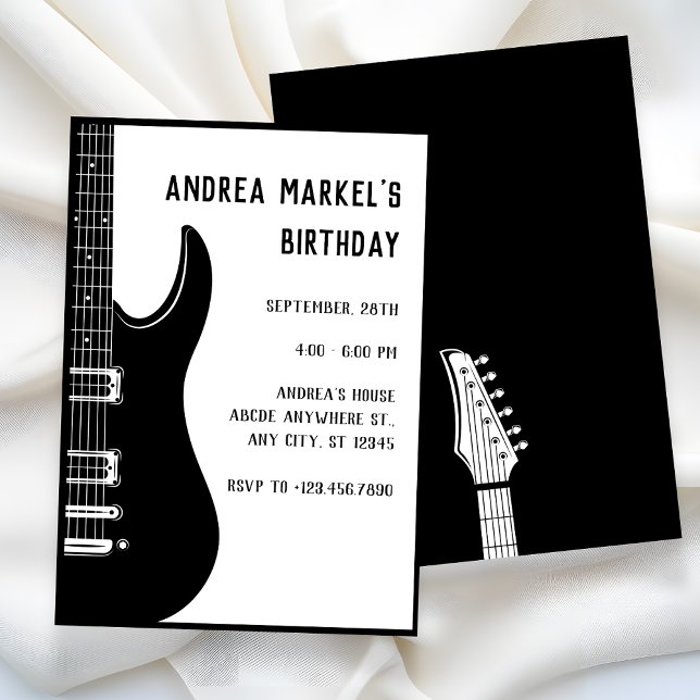 Black Guitar  Invitation (Creator Uploaded)