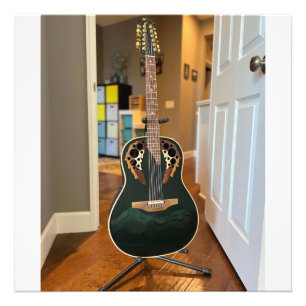 Black Guitar Photo Print