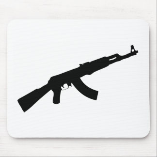 black gun ak 47 icon mouse pad