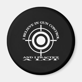 Black Gun Control Practice Lot Magnet