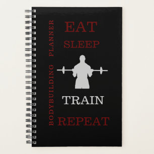black gym bodybuilding back motivation quote planner