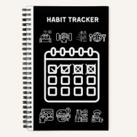 BLACK HABIT TRACKER  NOTEBOOK