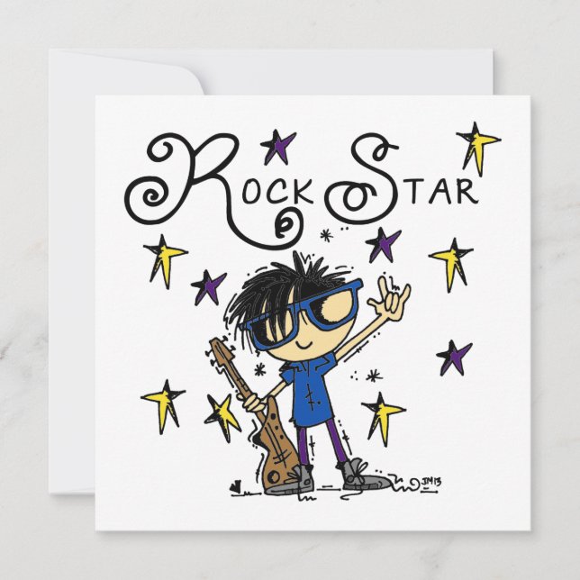 Black Hair Boy Rock Star (Front)